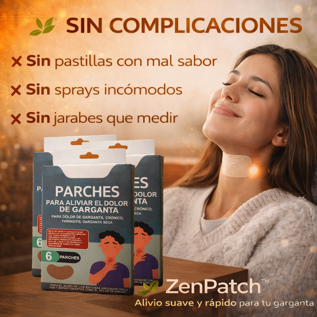 ZenPatch™ Alivio suave y rápido para tu garganta