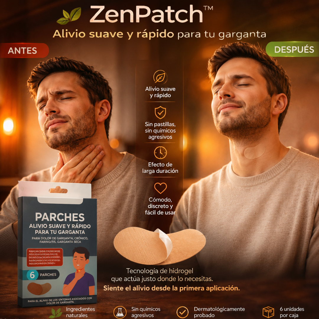 ZenPatch™ Alivio suave y rápido para tu garganta