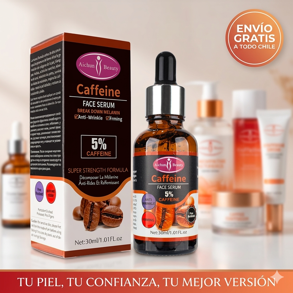 CaffeiGlow – Sérum Anti-Arrugas, Reafirmante y Reductor de Manchas